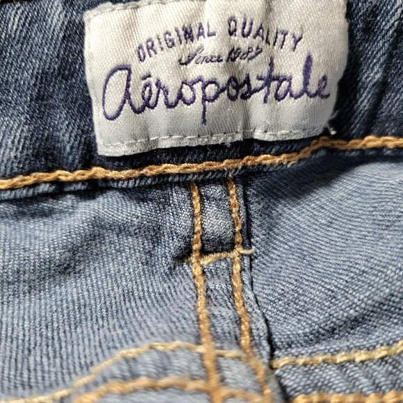 Aeropostale Lola Legging Jeans Womens Size 7 Skinny Low Rise Medium Wash Denim - Picture 4 of 5